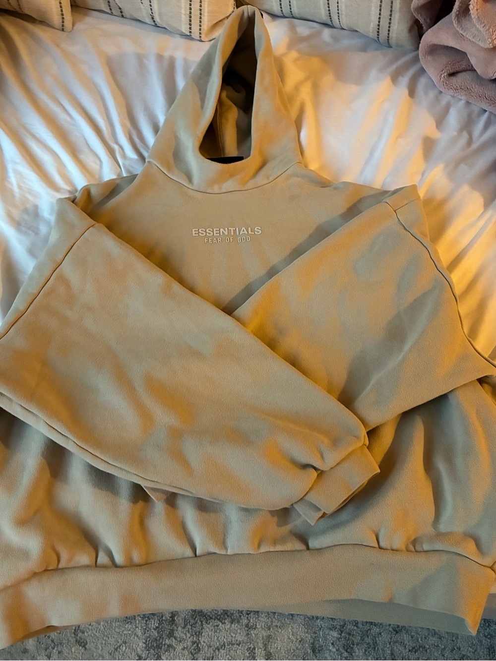 Essentials Fear of God Hoodie Sweatshirt in Beige